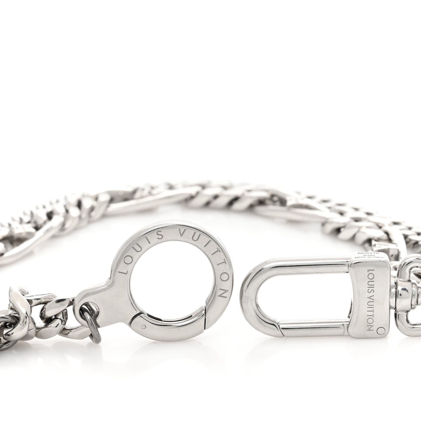 Metal LV Figaro Chain Belt Silver