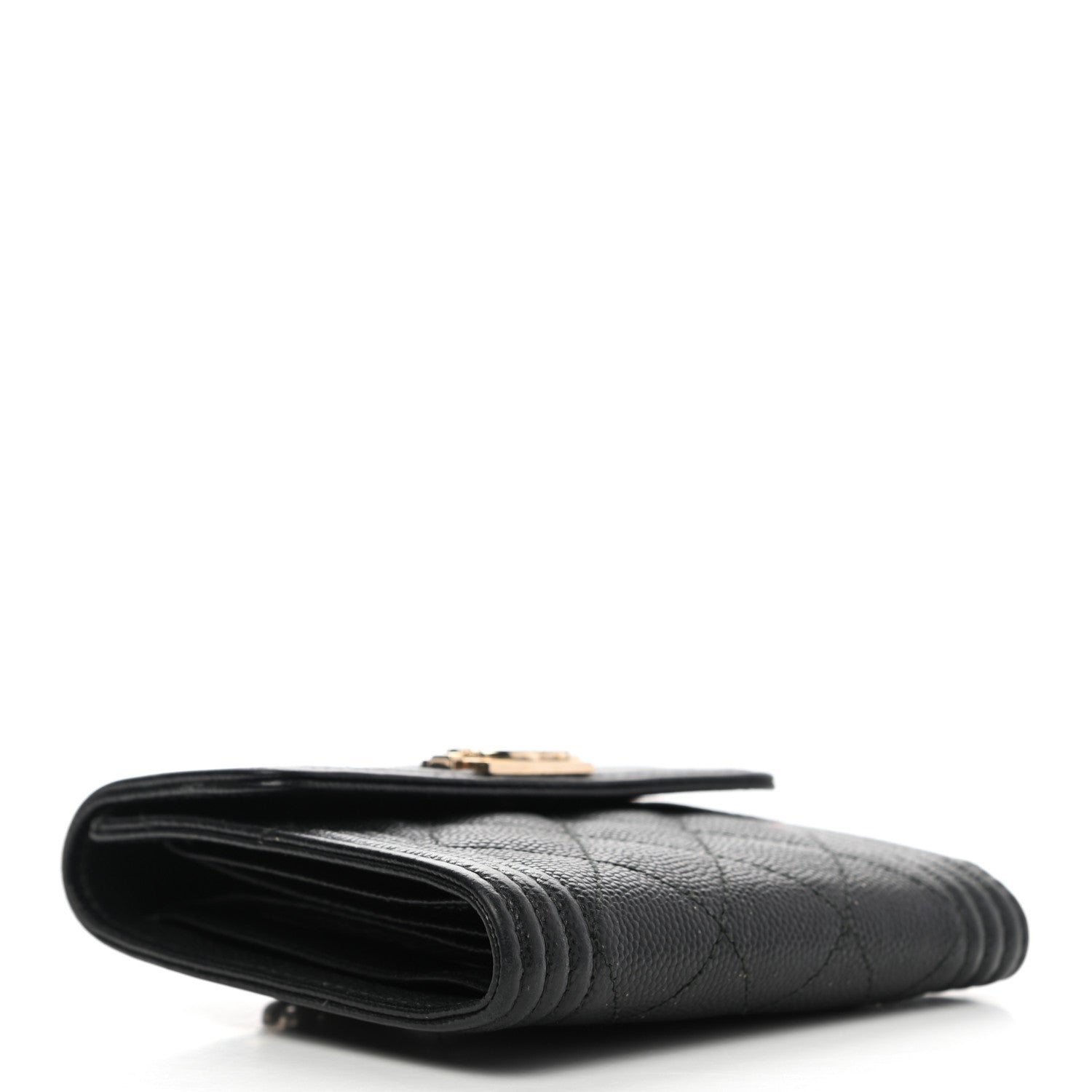 Chanel Caviar Quilted Compact Boy Wallet Black 4 of 7