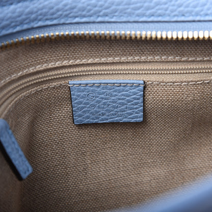 Gucci Monogram Dollar Calfskin Small Bree Tote Beige Ebony Mineral Blue 8 of 10