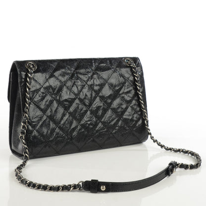 Chanel Crumpled Grained Calfskin Medium CC Crave Flap Black 3 of 9