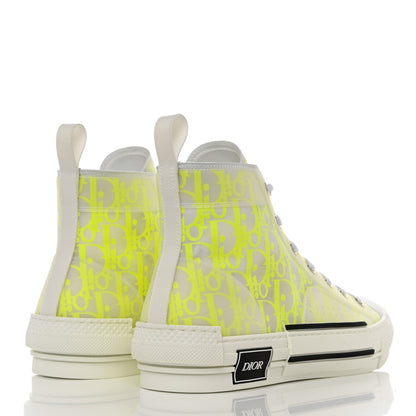 Christian Dior Technical Canvas Oblique Mens B23 High Top Sneakers 44 Yellow 4 of 9
