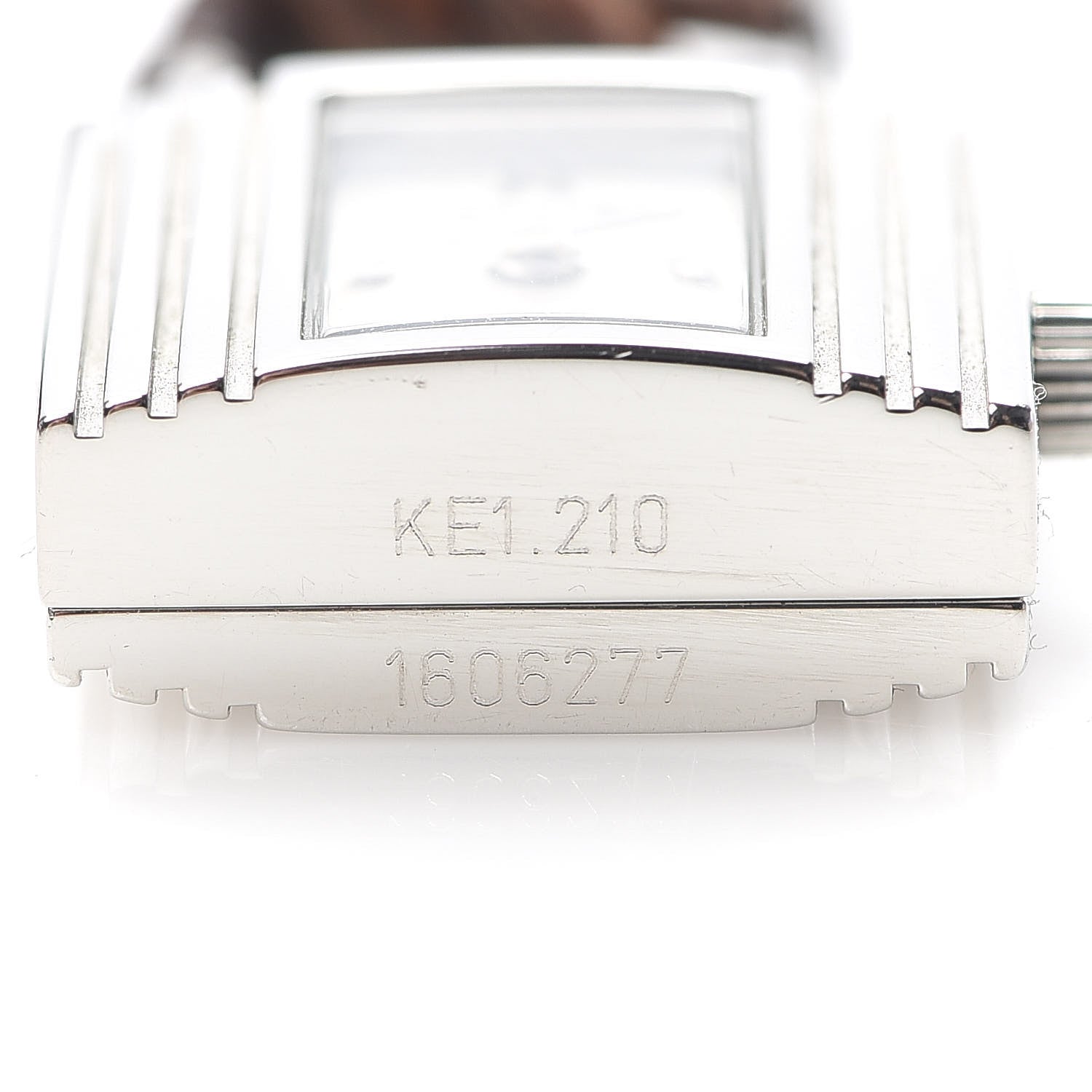 Hermes Stainless Steel Barenia Kelly Clochette Necklace Watch Fauve 4 of 4