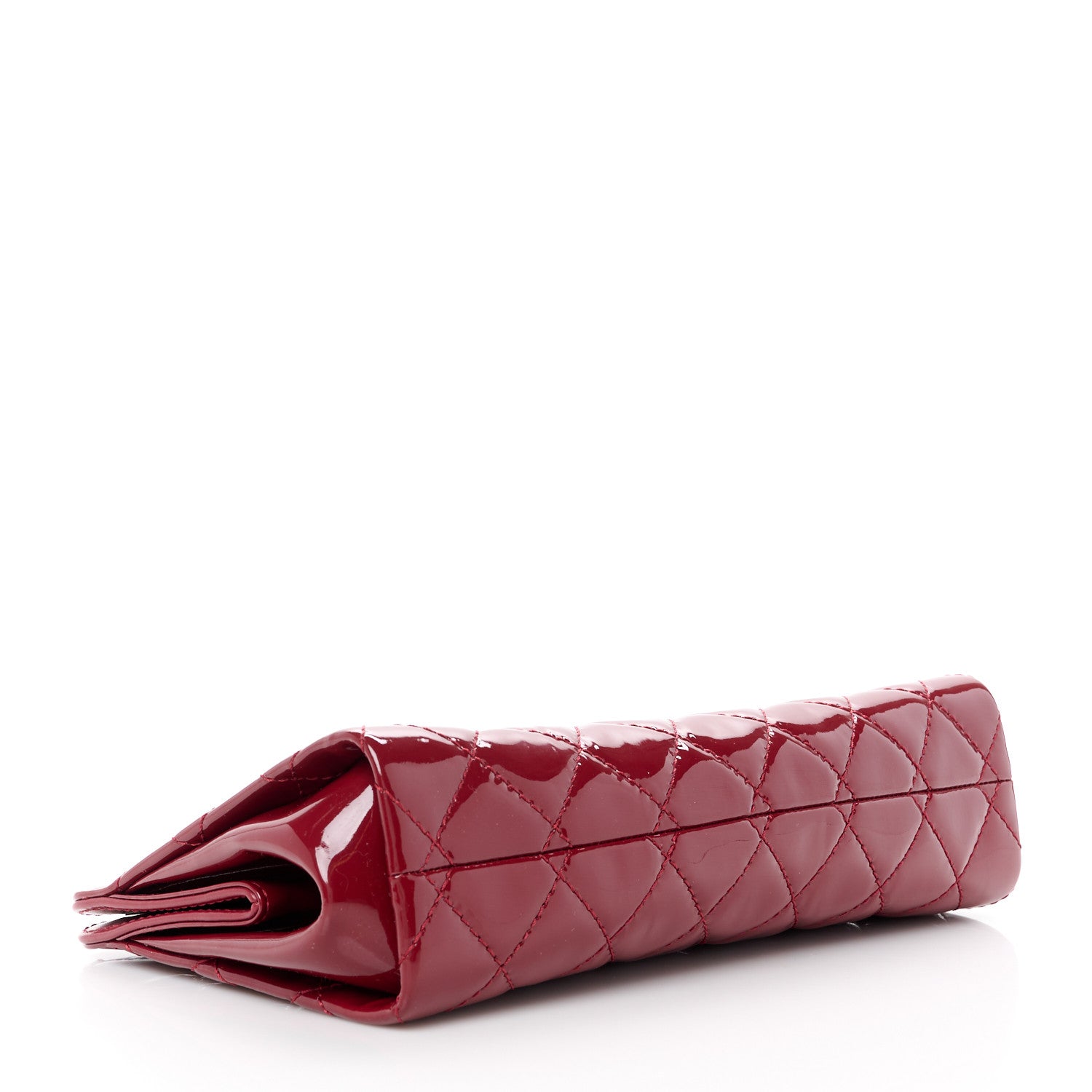 Chanel Patent CC Quilted Timeless Clutch Red 4 of 10