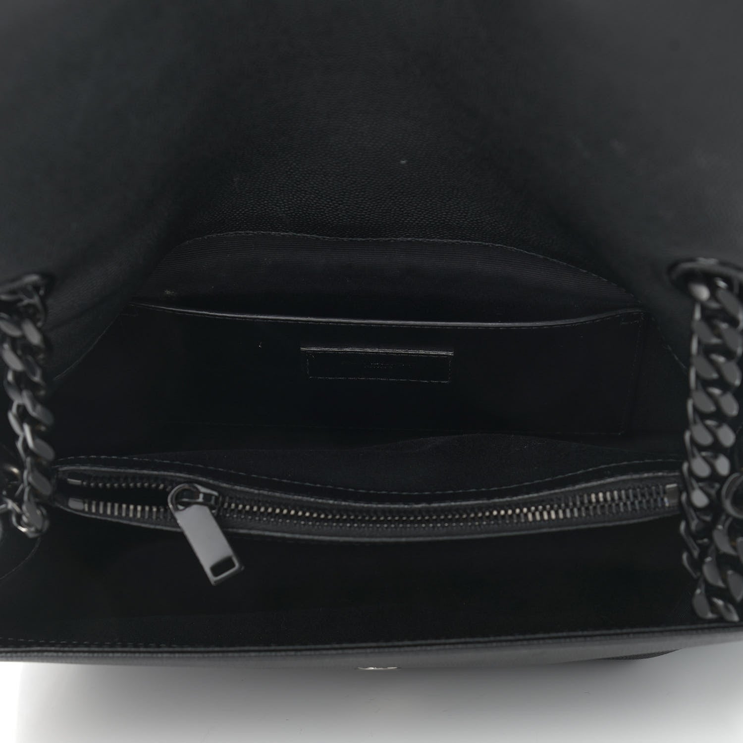 Saint Laurent Grain De Poudre Medium West Hollywood Monogram Fold-Over Black 5 of 18
