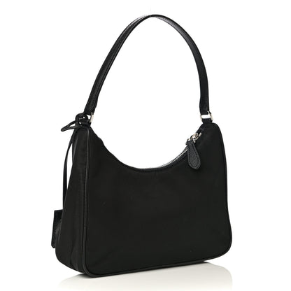 Prada Tessuto Nylon Saffiano Mini Re-Edition 2005 Bag Black 3 of 10