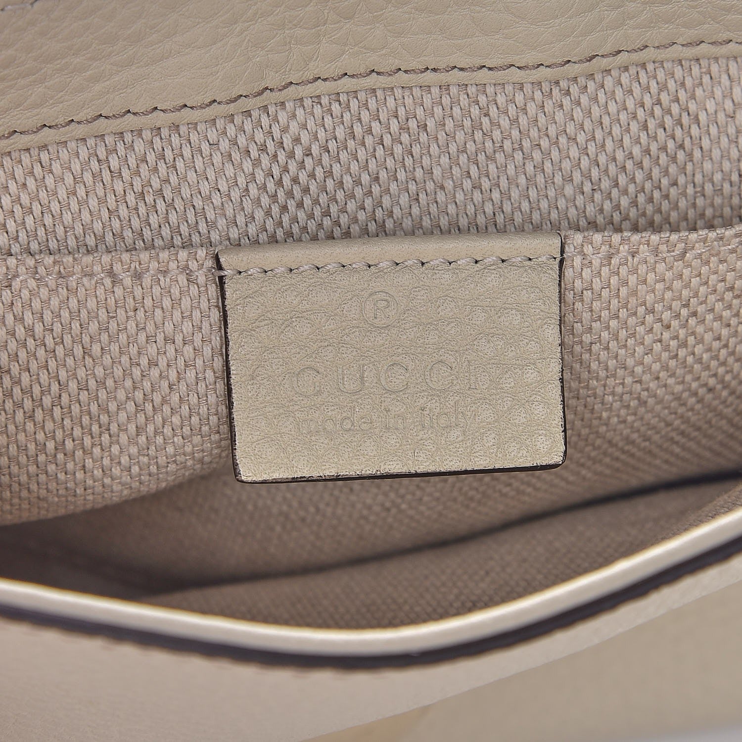 Gucci Pebbled Calfskin Small Soho Flap Crossbody Off White 6 of 7