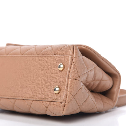 Chanel Caviar Lizard Quilted Mini Coco Handle Flap Beige 7 of 11