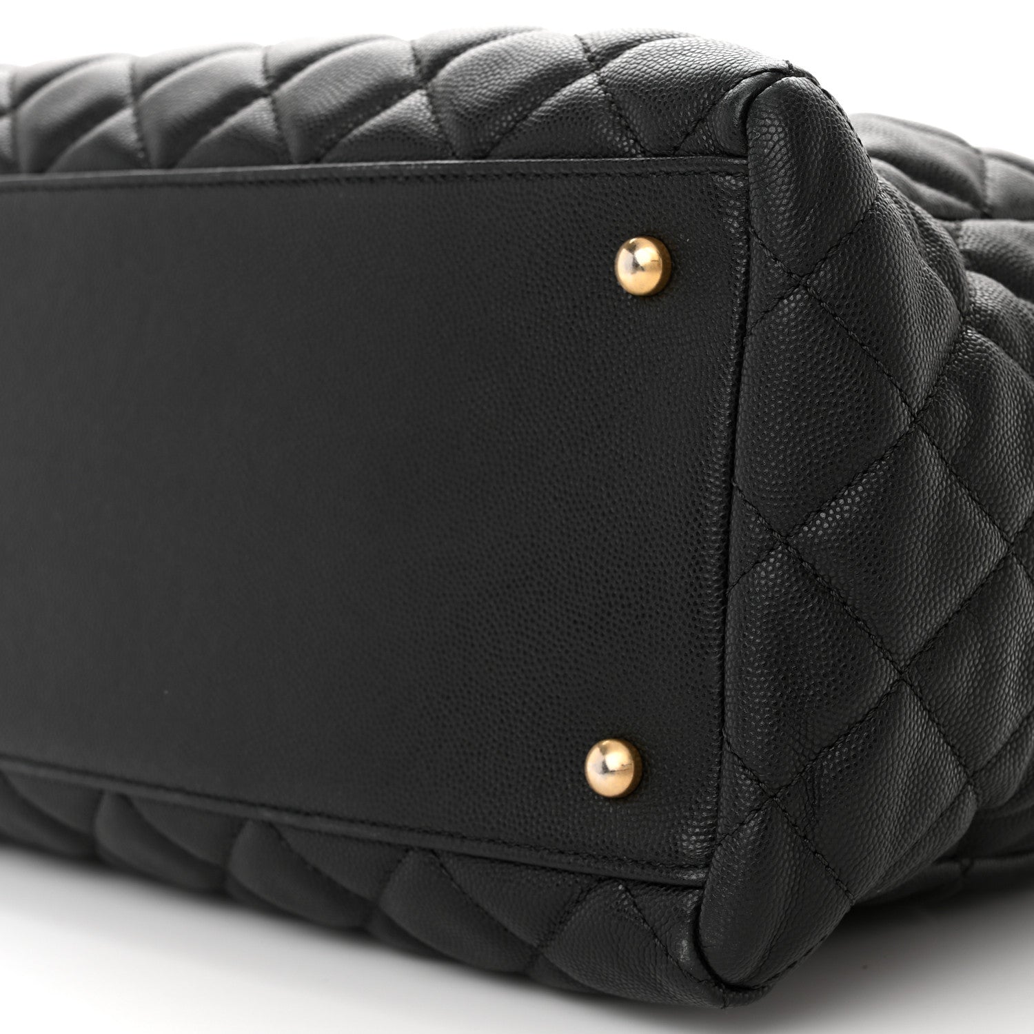 Chanel Caviar Quilted Large Coco Handle Shopping Tote Black 10 of 14