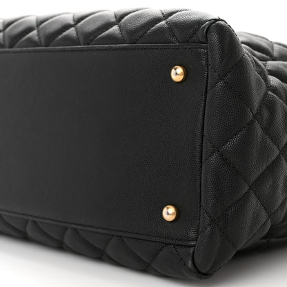 Chanel Caviar Quilted Large Coco Handle Shopping Tote Black 10 of 14