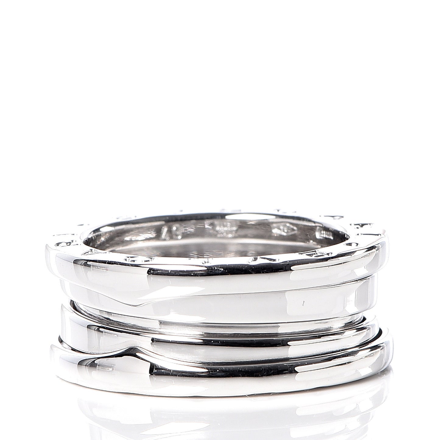 18K White Gold B.Zero1 Three-Band Ring 49 4.75