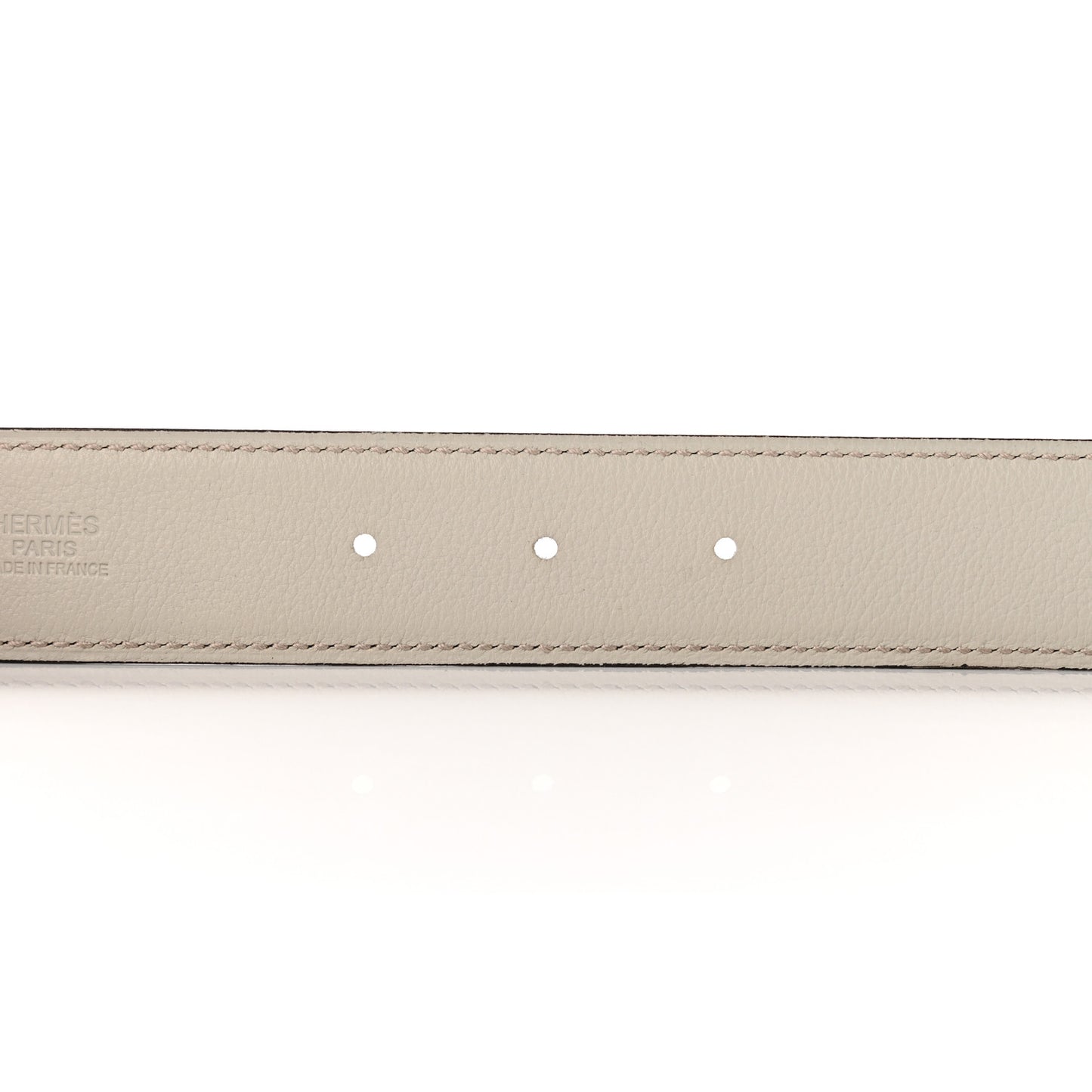 Box Togo 32mm Belt Strap 85 34 Havane Gris Perle
