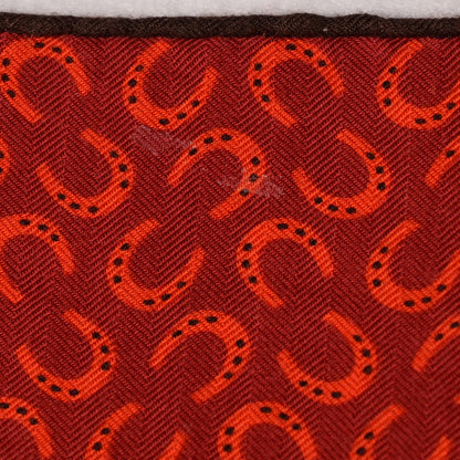 Hermes Cashmere Silk A Cheval Sur Mon Carre Shawl 140 Orange 7 of 7