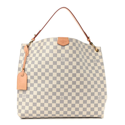 Louis Vuitton Damier Azur Graceful MM Rose Ballerine 1 of 11
