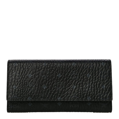 MCM Visetos Large Tri-Fold Flap Wallet Black 1 of 9