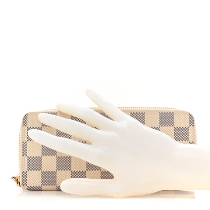 Louis Vuitton Damier Azur Clemence Wallet Rose Ballerine 2 of 12