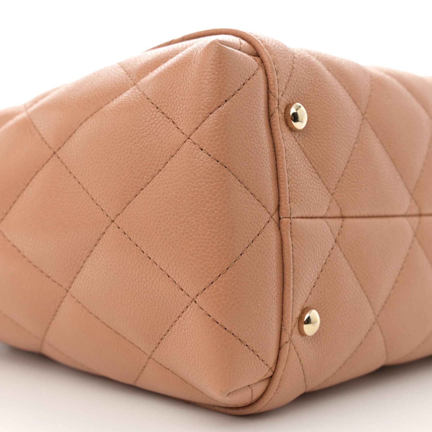 Chanel Caviar Quilted Small Shopping Tote Dark Beige 10 of 11