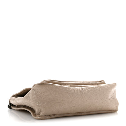 Saint Laurent Crinkled Calfskin Matelasse Monogram Medium Niki Chain Satchel Gold Sand 4 of 15