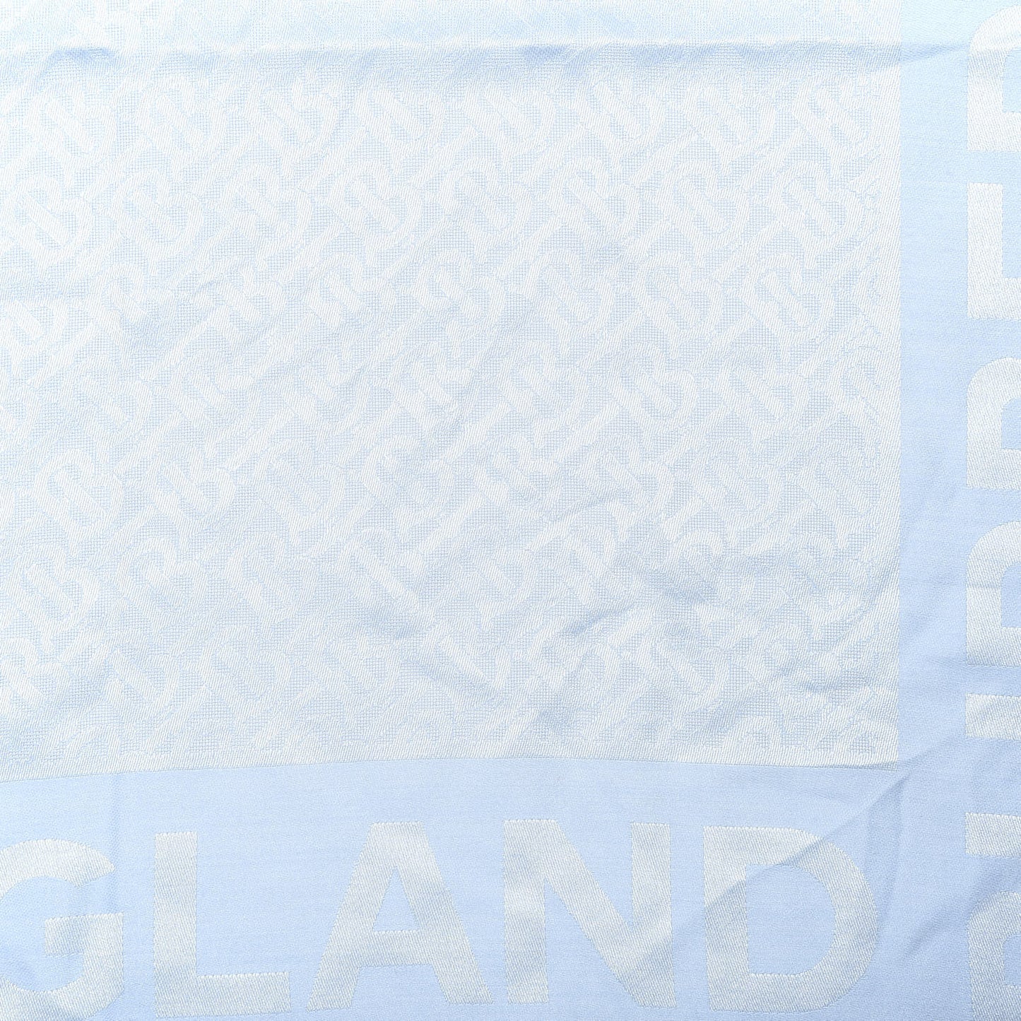 Silk Wool Monogrammed TB Print Square Scarf Blue