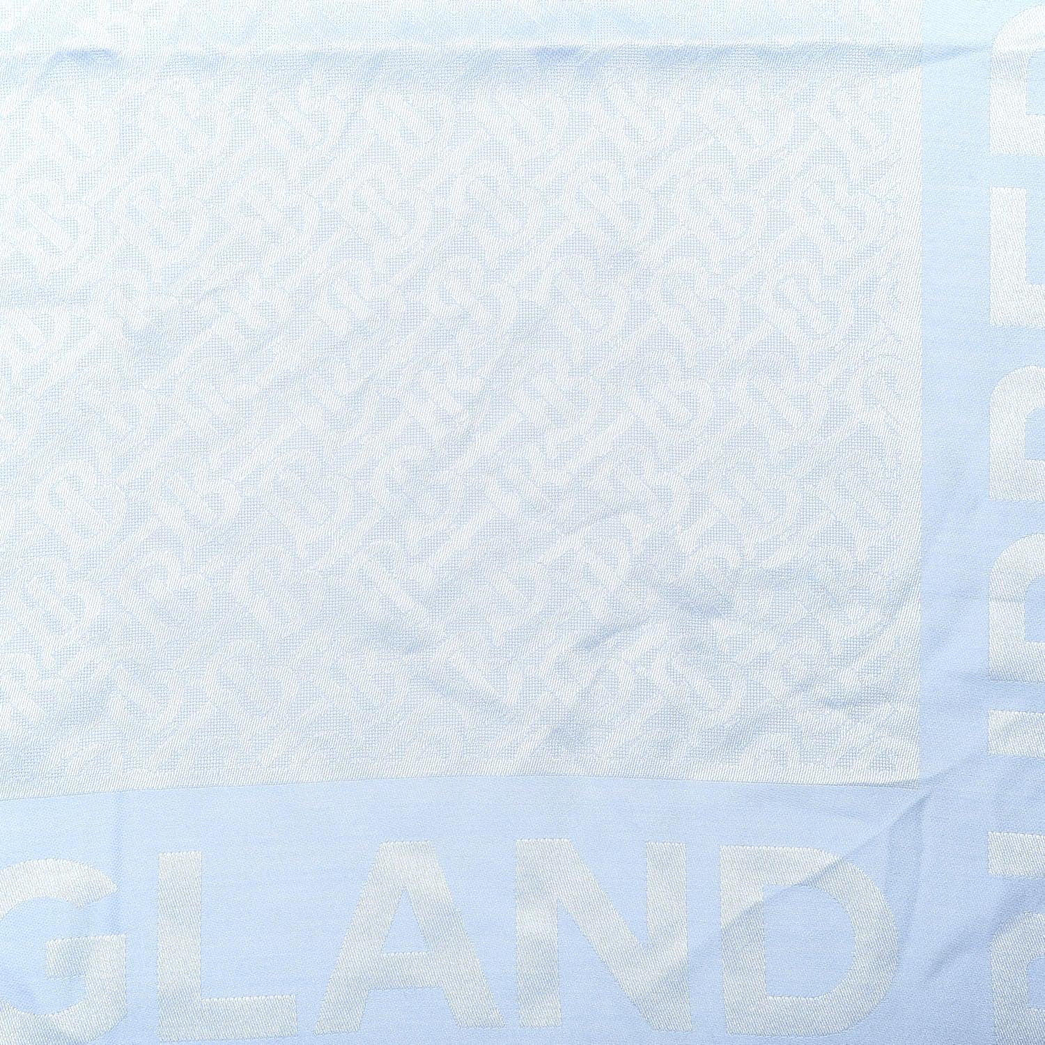 Burberry Silk Wool Monogrammed TB Print Square Scarf Blue 3 of 3