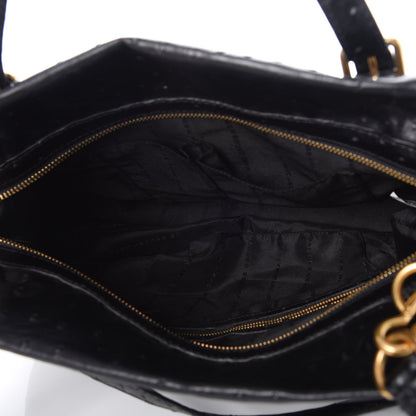 Marc Jacobs MARC By Ostrich Ozzie Aurora Satchel Tote Black 5 of 7
