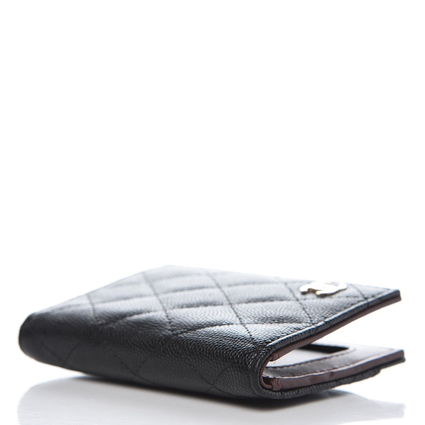Caviar Quilted Card Holder Wallet Black