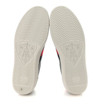 Gucci GG Supreme Monogram Ayers Web Mens New Ace Sneakers 8 Black 6 of 10