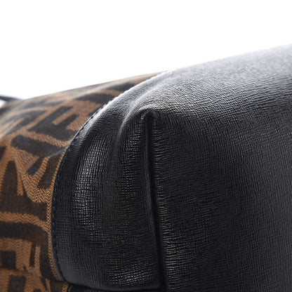 Fendi Zucca Vitello Elite Medium Roll Tote Tobacco Black 11 of 14