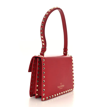 Valentino Garavani Calfskin Rockstud Flap Shoulder Bag Rosso Valentino 3 of 11