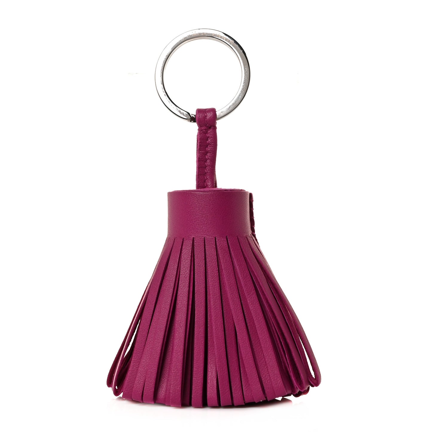 Lambskin Carmen Tassel Key Holder Rose Pourpre