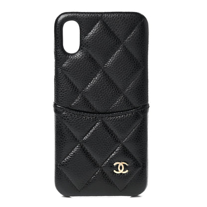 Chanel Caviar Quilted iPhone X Coco Tech Case Black 1 of 7