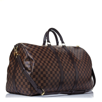 Louis Vuitton Damier Ebene Keepall Bandouliere 55 4 of 27