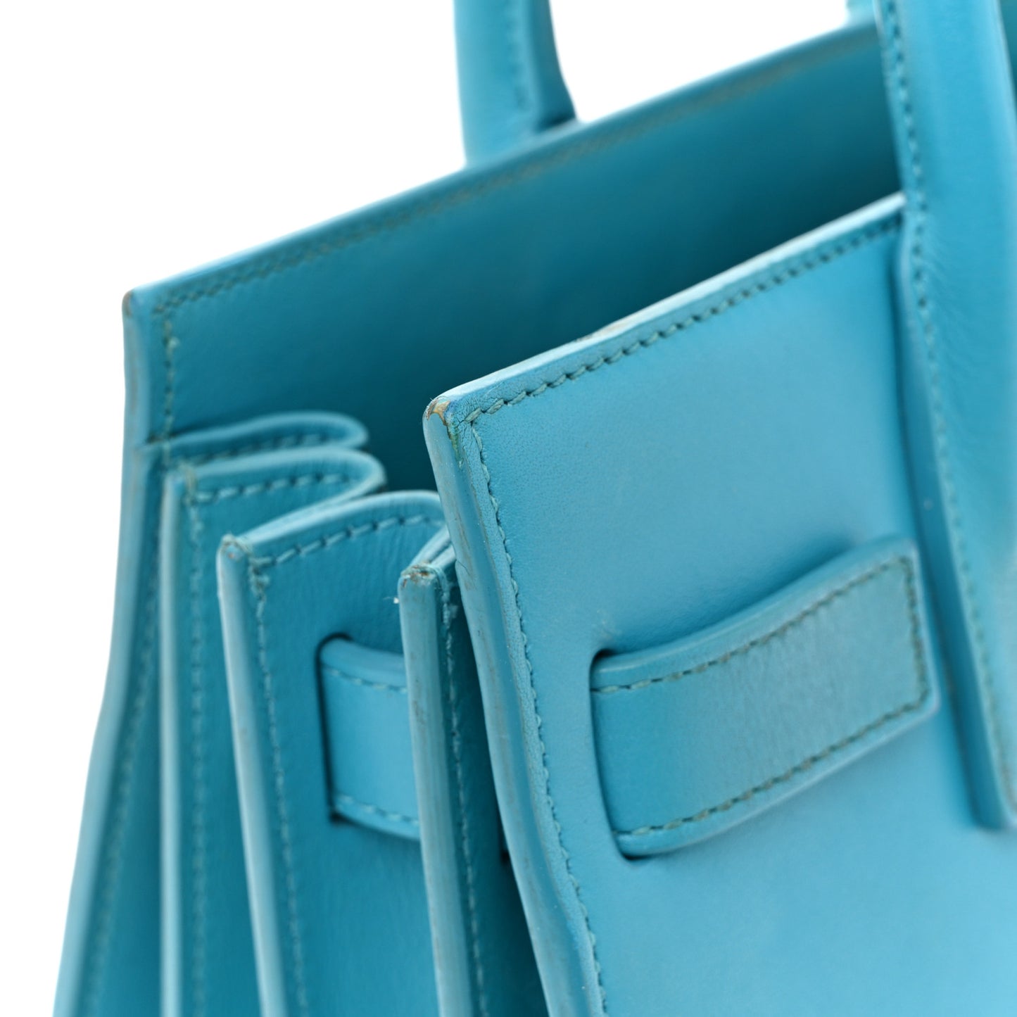 Calfskin Nano Sac De Jour Turquoise