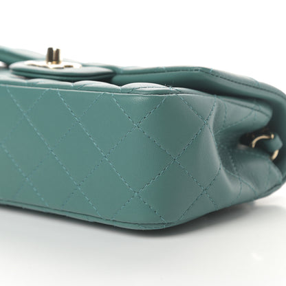 Chanel Lambskin Quilted Mini Rectangular Flap Green 10 of 11