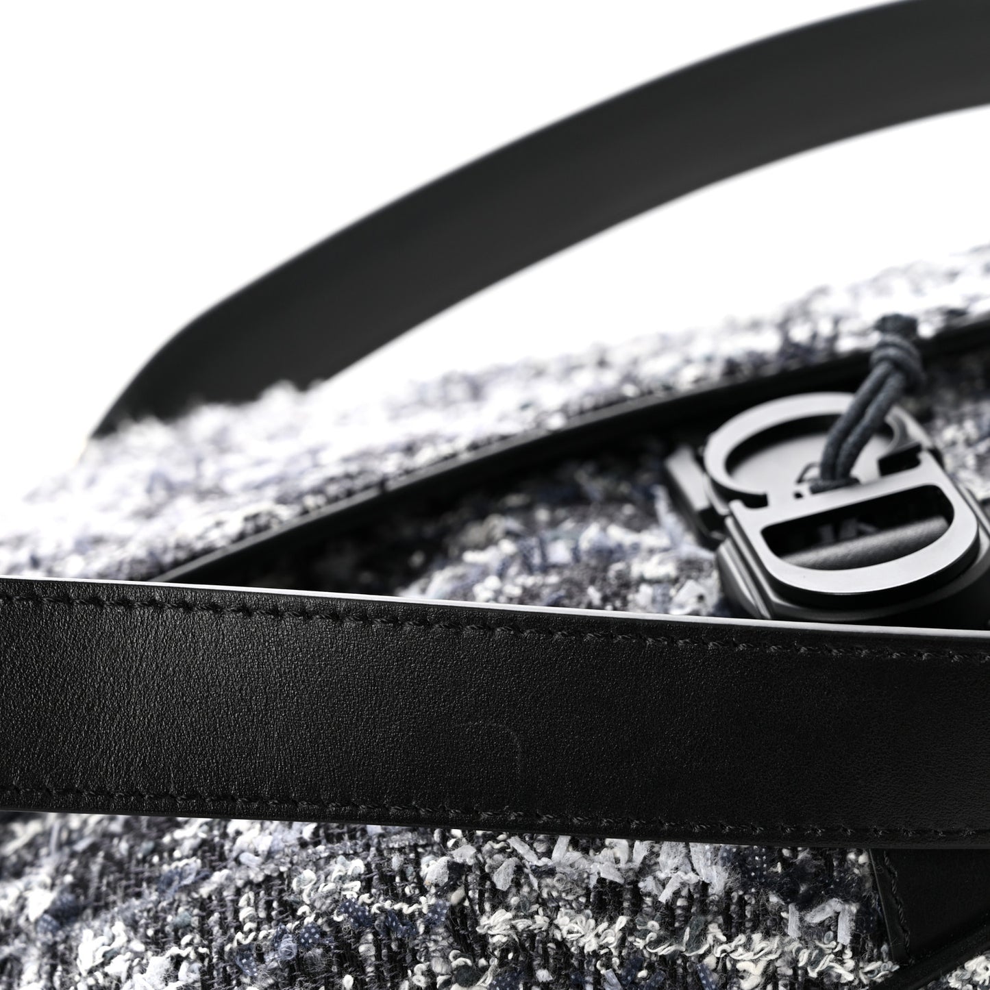 Tweed Saddle Bag Black Silver