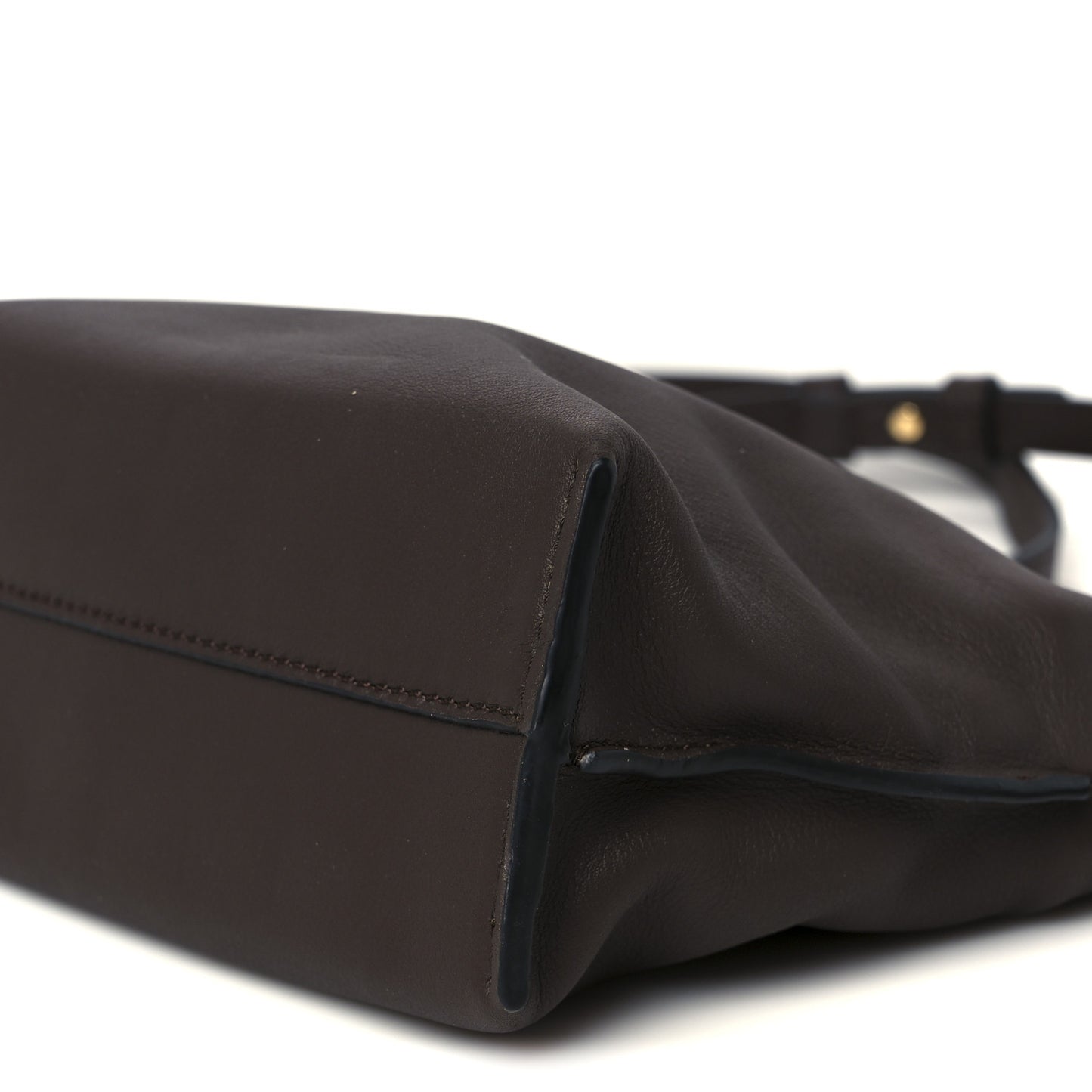 Calfskin Mini Flamenco Knot Clutch Chocolate