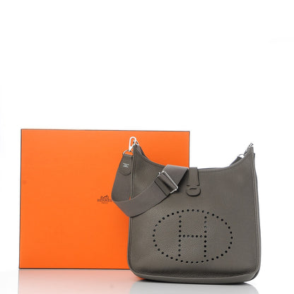 Hermes Taurillon Clemence Evelyne III GM Etain 8 of 8
