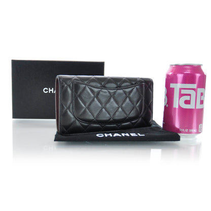 Chanel Lambskin Yen Wallet Black 2 of 7