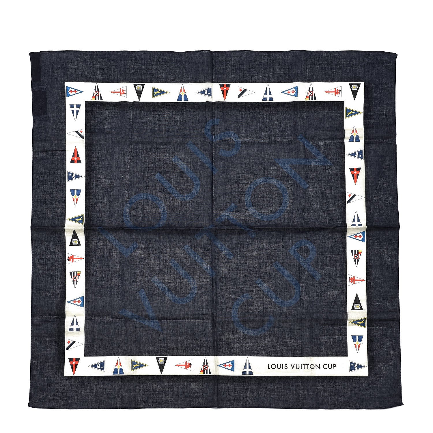 Louis Vuitton Cotton Cup Scarf Navy 1 of 4