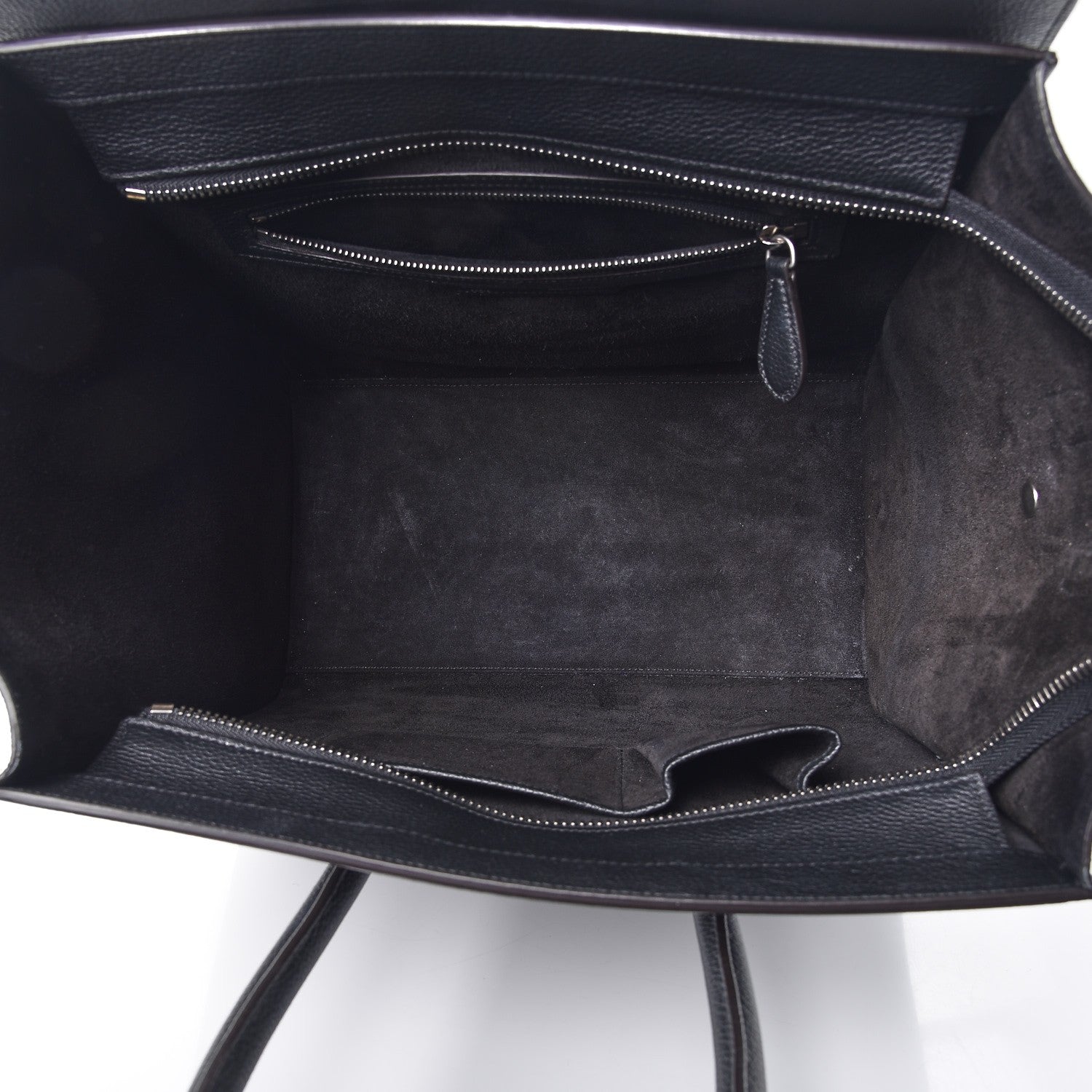 Celine Drummed Calfskin Mini Luggage Black 5 of 12