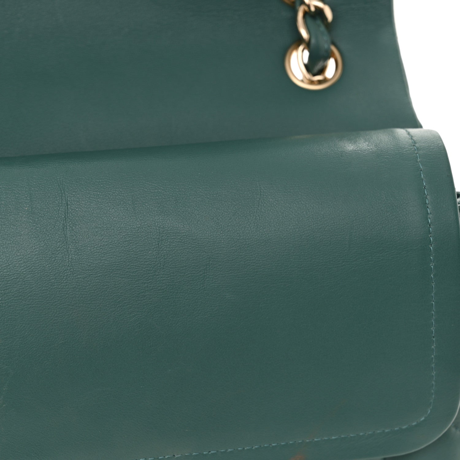 Chanel Lambskin Quilted Jumbo Double Flap Green 12 of 18