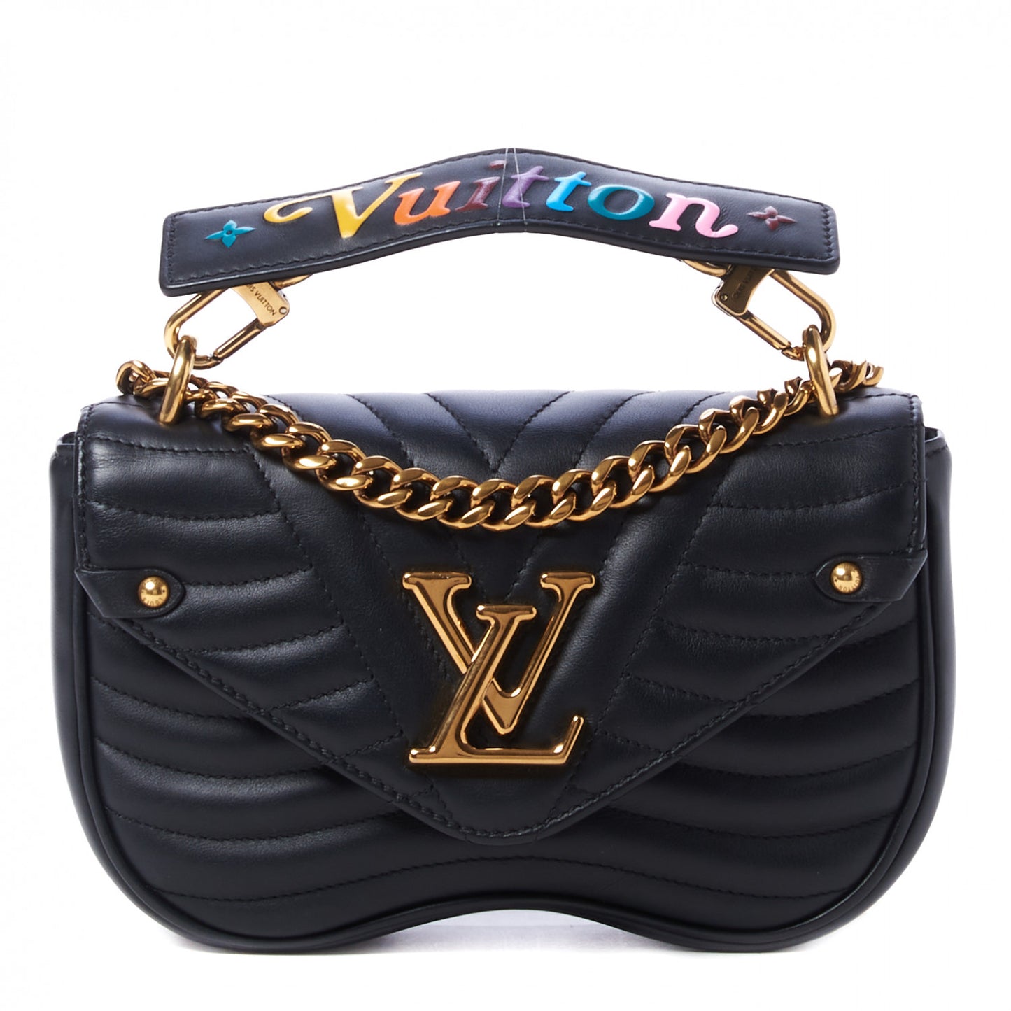 Calfskin New Wave Chain PM Black