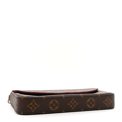 Louis Vuitton Monogram Pochette Felicie Chain Wallet Fuchsia 4 of 11