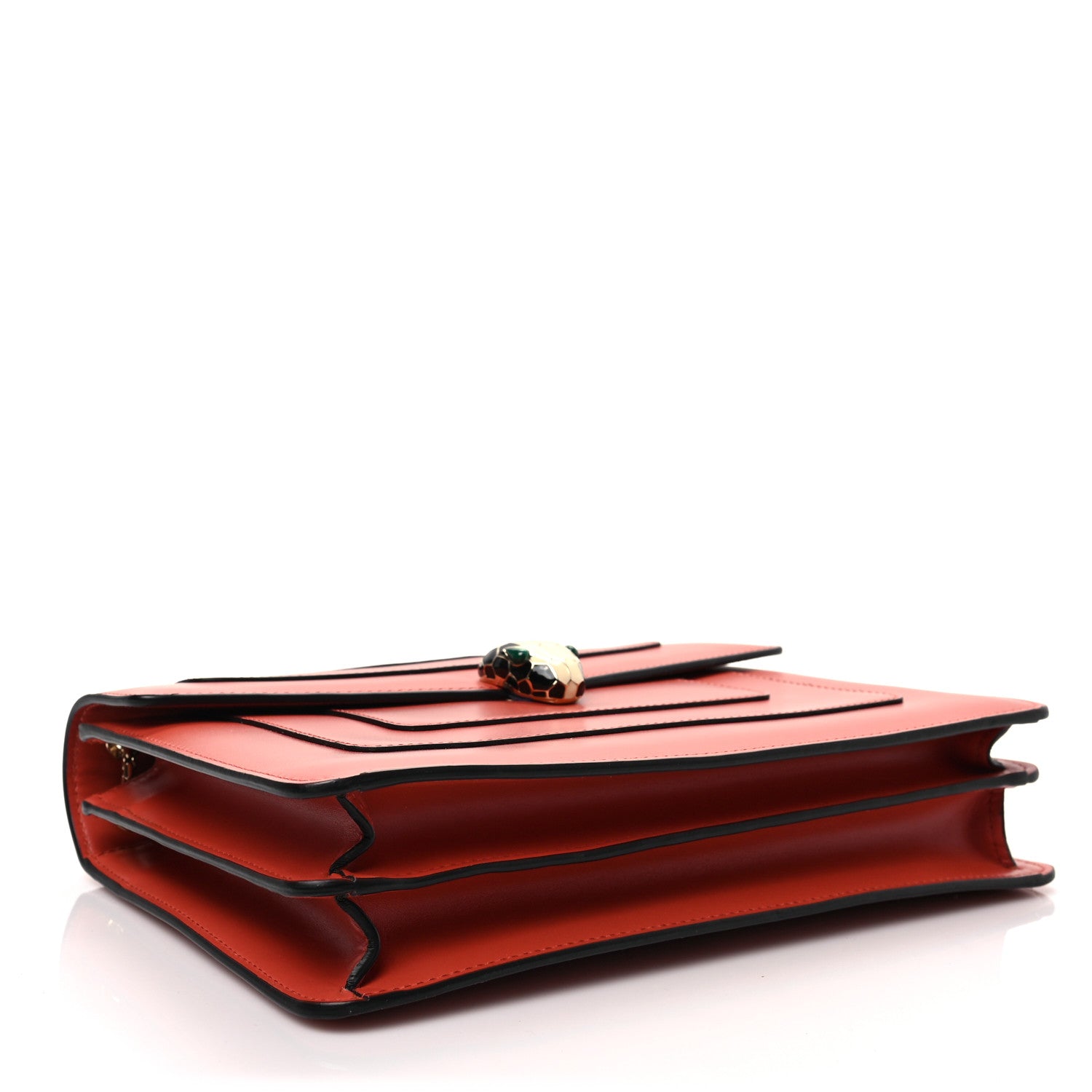Bulgari Calfskin Serpenti Forever Shoulder Bag Coral 4 of 7