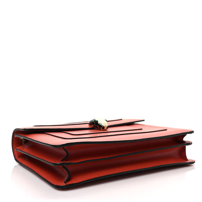 Bulgari Calfskin Serpenti Forever Shoulder Bag Coral 4 of 7