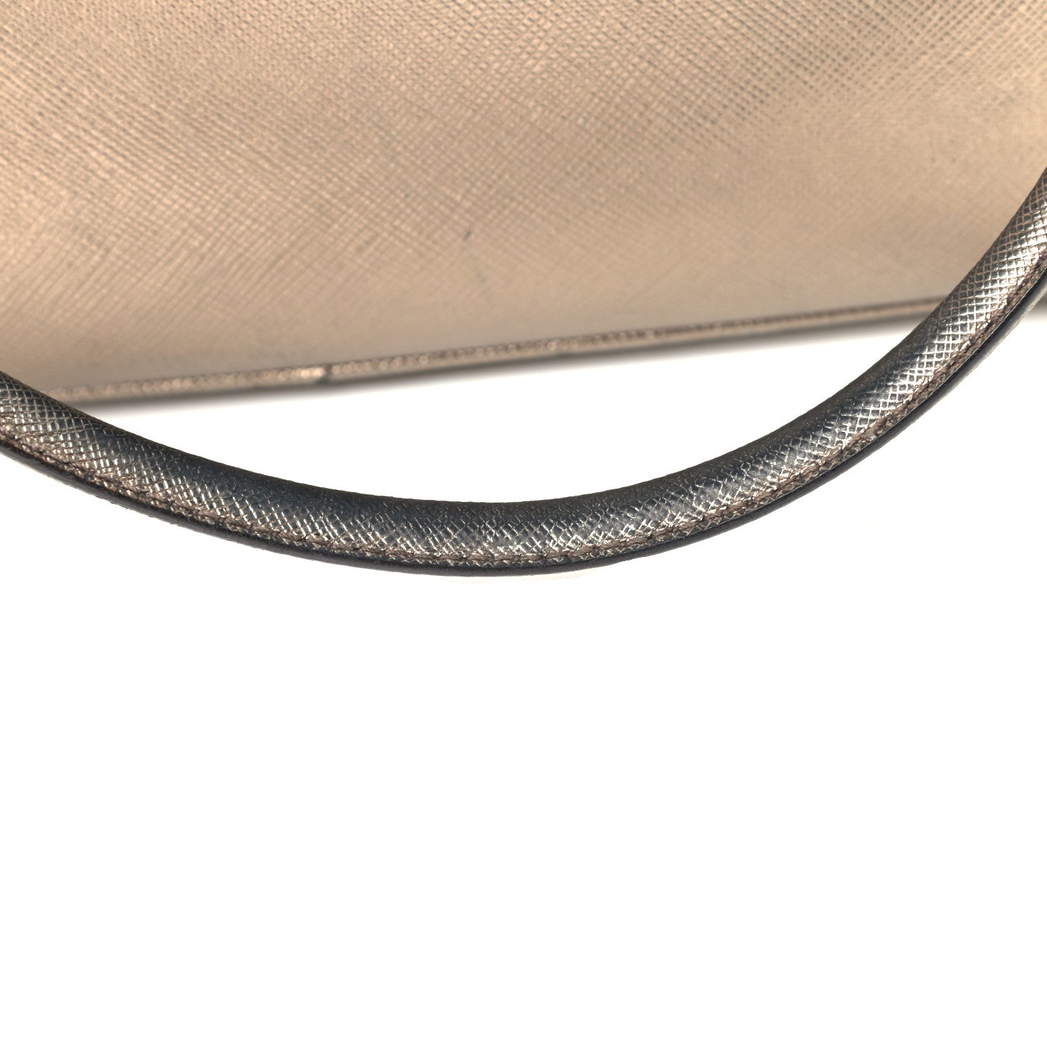 Prada Metallic Saffiano Lux Bowler Pirite 17 of 18