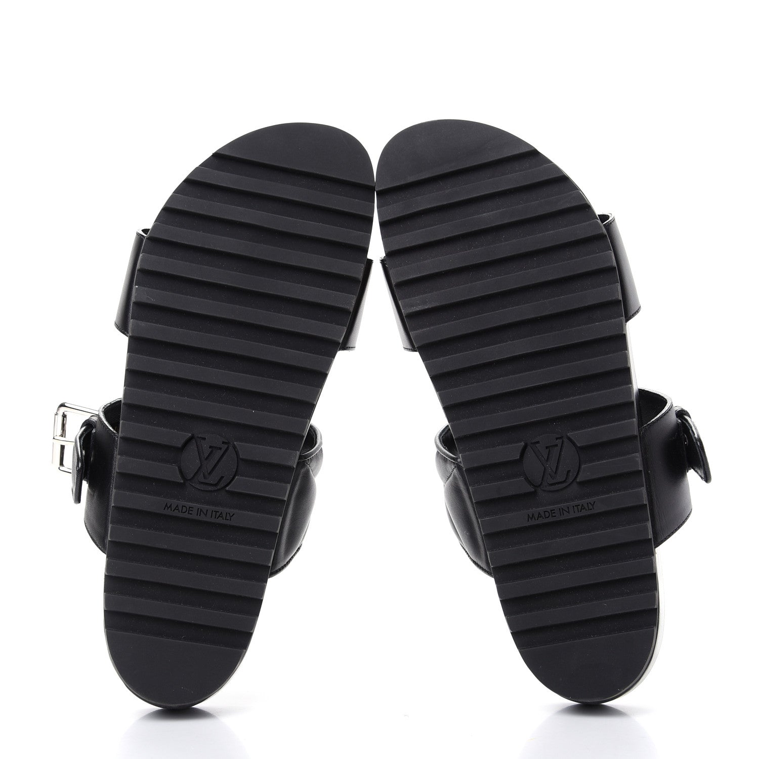 Louis Vuitton Calfskin New Wave Bom Dia Mule Sandals Black 38 6 of 10