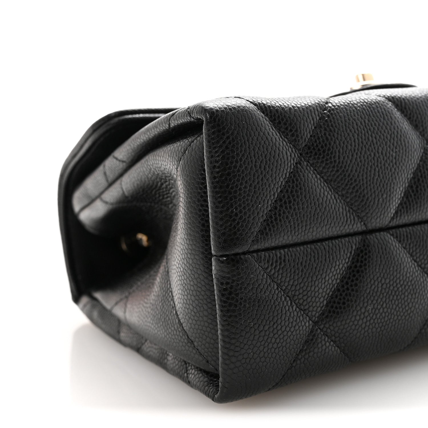 Chanel Caviar Quilted Mini Retro Twist Top Handle Flap Black 9 of 10