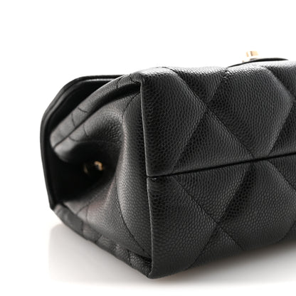 Chanel Caviar Quilted Mini Retro Twist Top Handle Flap Black 9 of 10