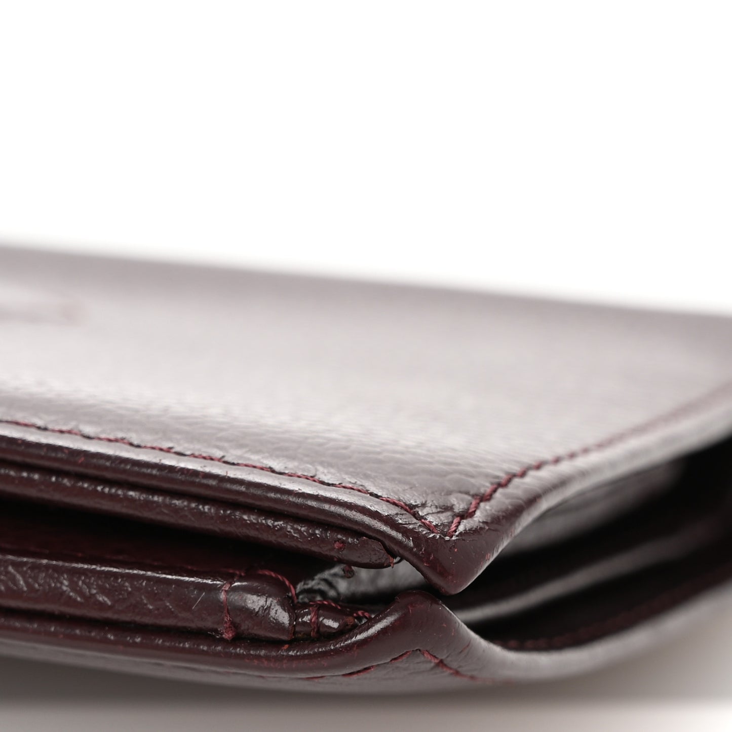 Caviar Timeless CC Yen Wallet Burgundy