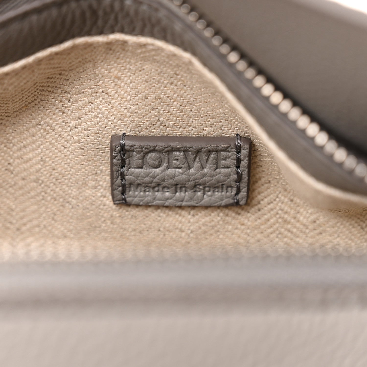 Loewe Soft Grained Calfskin Mini Puzzle Edge Bag Pearl Grey 6 of 10